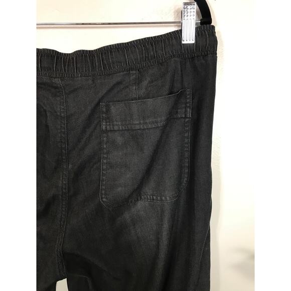 Bella Dahl Cargo Track Jogger Pants Black with Drawstring Womens Lyocell Capsule - Picture 8 of 13